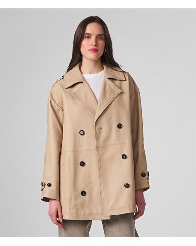 Wilsons Leather Dixie Short Trench Coat - Natural