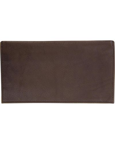 Wilsons Leather Checkbook Leather Cover - Brown