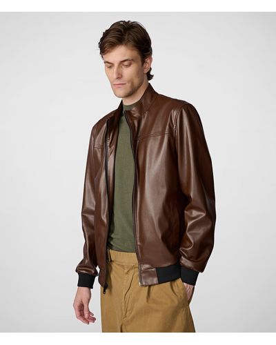 Wilsons Leather Faux Leather Bomber - Brown