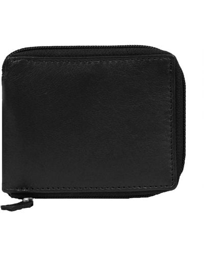 Wilsons Leather Leather Zip Around Wallet - Black