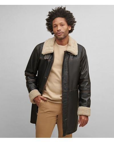 Wilsons Leather Brett Faux Fur Lined Coat - Brown