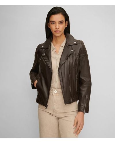 Wilsons Leather Leather Moto Jacket - Brown