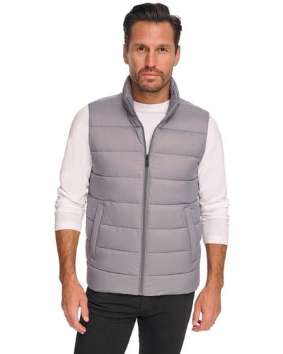 Wilsons Leather Puffer Vest - Gray