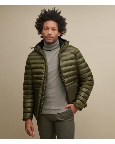 Wilsons Leather Reversible Hooded Puffer - Green