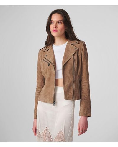 Wilsons Leather Madeline Asymmetrical Leather Jacket - Brown