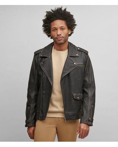 Wilsons Leather Mike Asymmetrical Leather Jacket - Black