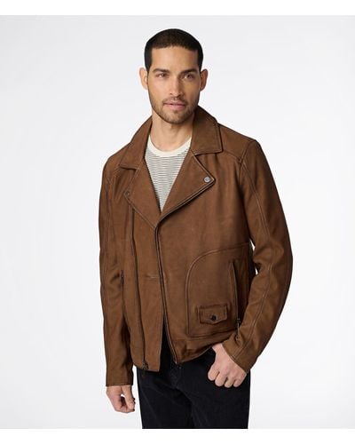 Wilsons Leather Carter Moto Jacket - Brown