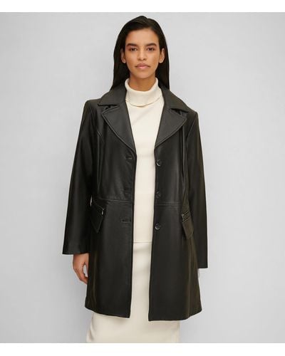 Wilsons leather clearance womens trench coat