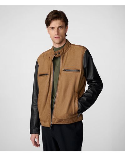 Wilsons Leather Gary Colorblock Leather Jacket - Multicolor
