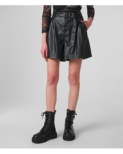 Wilsons Leather Faux Leather Shorts - Black
