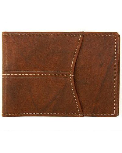 Wilsons Leather Rustler Front Pocket Leather Wallet - Brown