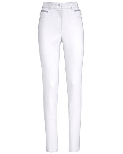 Stehmann Comfort line Stretch-Hose mit Zier-Taschen vorne - Weiß