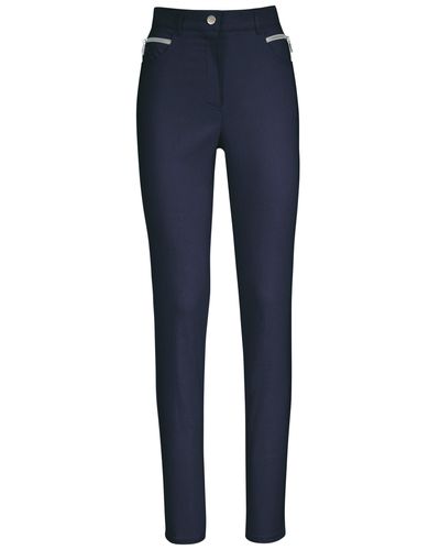 Stehmann Comfort line Stretch-Hose mit Zier-Taschen vorne - Blau
