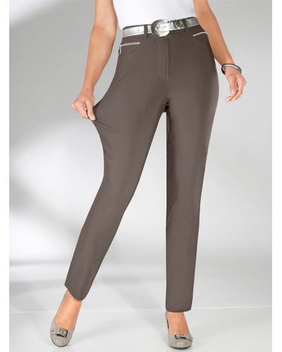 Stehmann Comfort line Stretch-Hose mit Zier-Taschen vorne - Grau