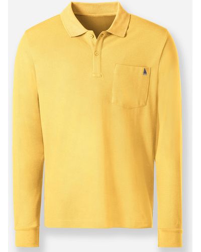 Catamaran Langarm-Poloshirt - Gelb