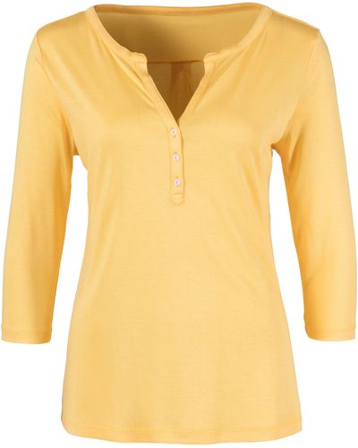 Lascana 3/4-Arm-Shirt - Gelb