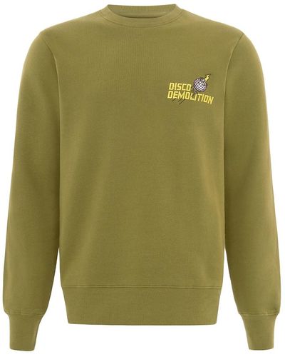 blonde gone rogue Disco Demolition Embroidery Organic Cotton S Sweatshirt In - Green