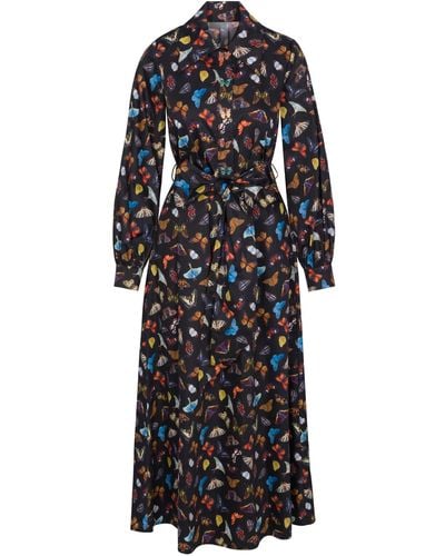 Meghan Fabulous The Butterfly Shirt Maxi Dress - Black