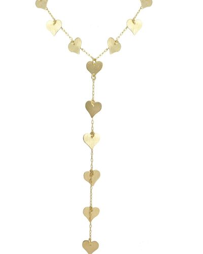 Marcia Moran Lainey Heart Lariat Necklace - Metallic