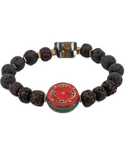 Ebru Jewelry Prayer Seed Beads Meditation Bracelet - Brown
