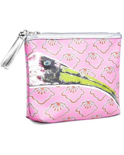 Jessica Russell Flint Classic Make Up Bag / "nosy Stork" - Pink