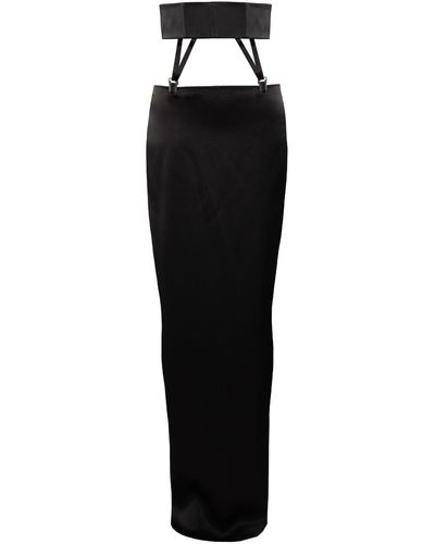 Vestiaire d'un Oiseau Libre Silk Suspender Skirt - Black