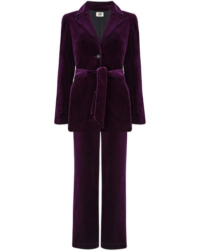 Planet Loving Company New Velvet All-day Suit - Purple