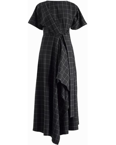 Meem Label Baxter Grid Dress - Black