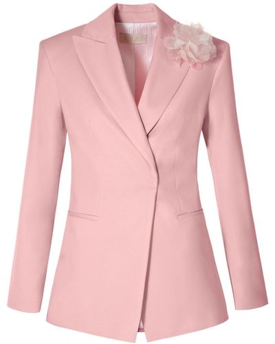 AGGI Charlie Rosewater Doublebreasted X Shaped Blazer - Pink