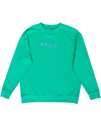 Quillattire Mint Green 'aries' Organic Cotton Sweatshirt