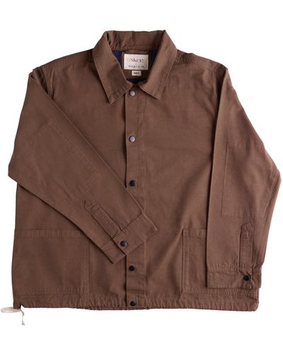 Uskees 3013 Coach Jacket – Chocolate - Brown