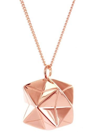 Origami Jewellery Magic Ball Necklace Rose Gold - Multicolor