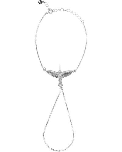 Sophie Simone Designs Hand Bracelet Hummingbird - White