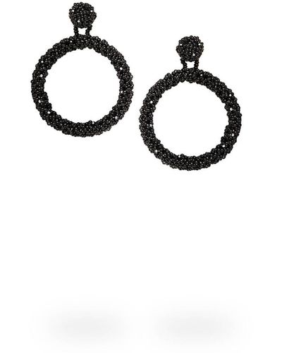 Kuu Hoop Earrings - Black