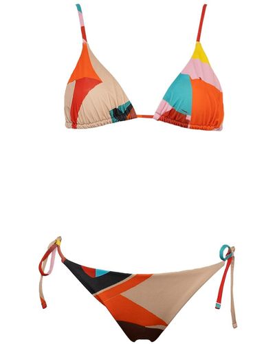 Aulala Paris Aulala X Risbo Art Print Bikini Set - Orange