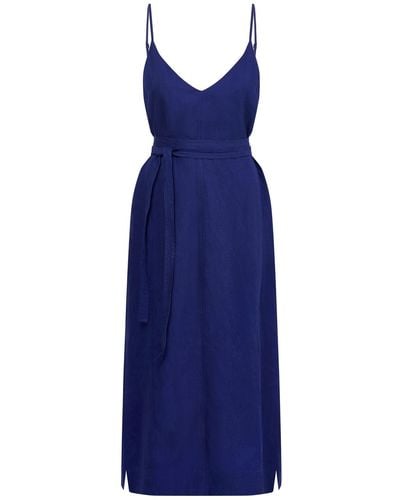 Komodo Iman Linen Slip Dress - Blue