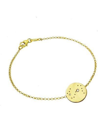 Yvonne Henderson Jewellery Sagittarius Constellation Bracelet With White Sapphires - Metallic