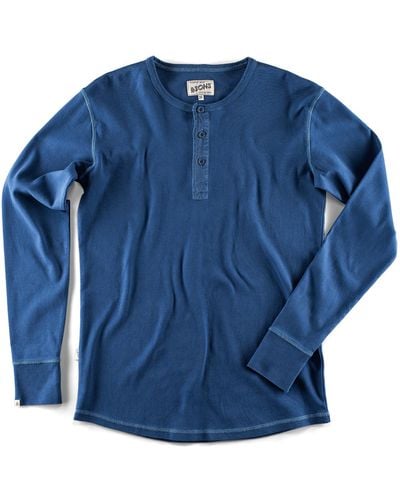 &SONS Trading Co The New Elder Henley Shirt Indigo - Blue