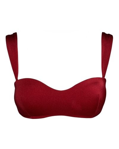 Noire Swimwear Ruby Bandeau Top - Red