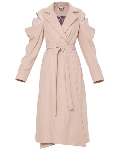 Julia Allert Neutrals Fashion Wrap Soft Coat - Pink