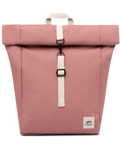 Lefrik Roll Top Mini Backpack Dusty Pink