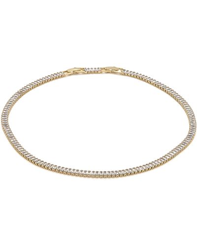 Ebru Jewelry Baguette Diamond Choker Necklace - Metallic