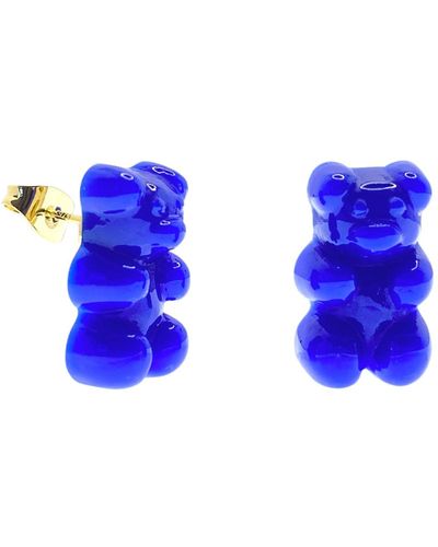 Ninemoo Gummy Bear Ear Stud Earrings - Blue