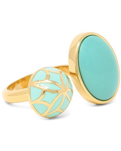 Georgina Jewelry Signature Sphere Turquoise Resin Ring - Blue