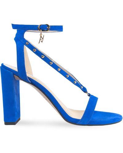 Angelika Jozefczyk Tte Suede Sandals With Rivets - Blue