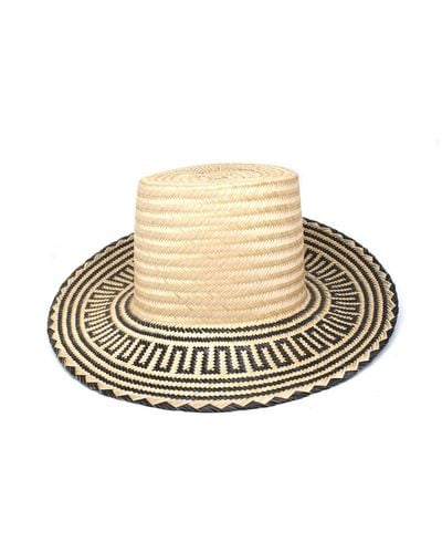 Washein Andino Short Brim Straw Hat - Black