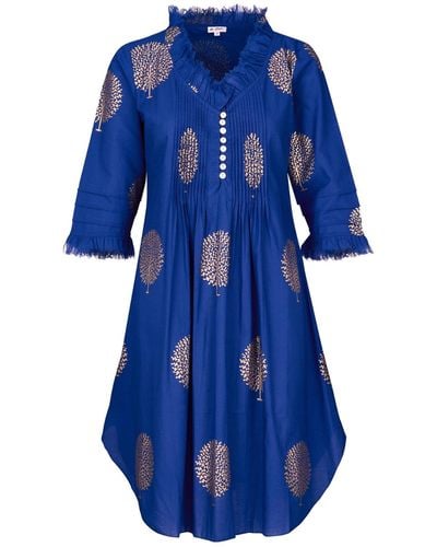 At Last Cotton Annabel Tunic In Marrakesh & Gold - Blue