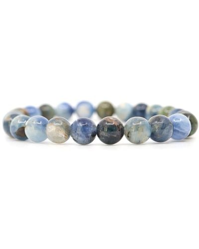 Shar Oke / Neutrals Natural Green Natural Kyanite Beaded Bracelet - Blue