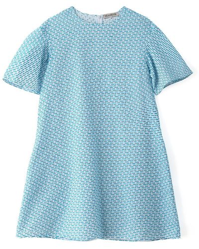 Framboise Summer Rain Mini Blue Cotton Dress