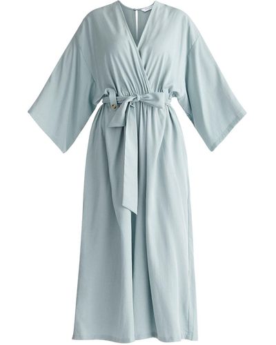 Paisie Lyocell Kimono Jumpsuit - Blue